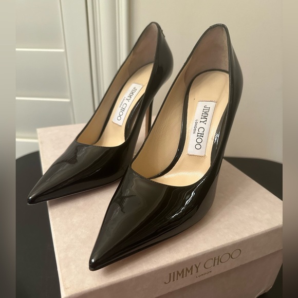 Authentic Jimmy Choo London Love 100 Black Patent Leather Pumps size 36 - Picture 2 of 9